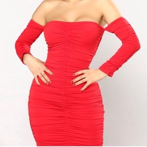 Hot red dress from fashion nova!